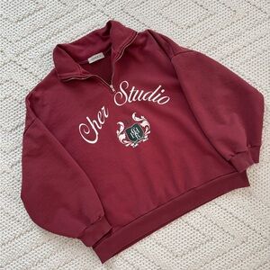 Cher Studio ‘17 burgundy quarter zip